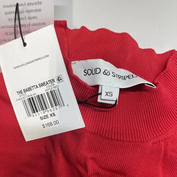 Solid & Striped Babetta Sweater • Size XS • Apple Red • Bell Sleeves - Picture 5 of 6